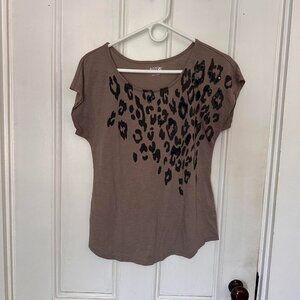 Apt 9 Leopard Print Tee - Size S